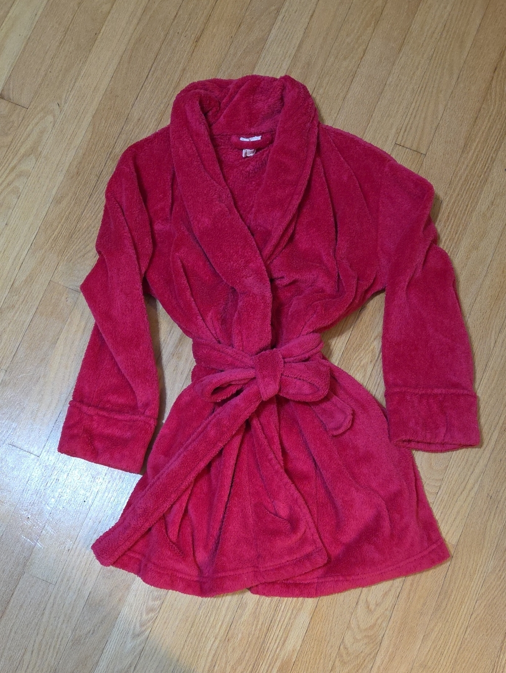 Hot pink plush robe
